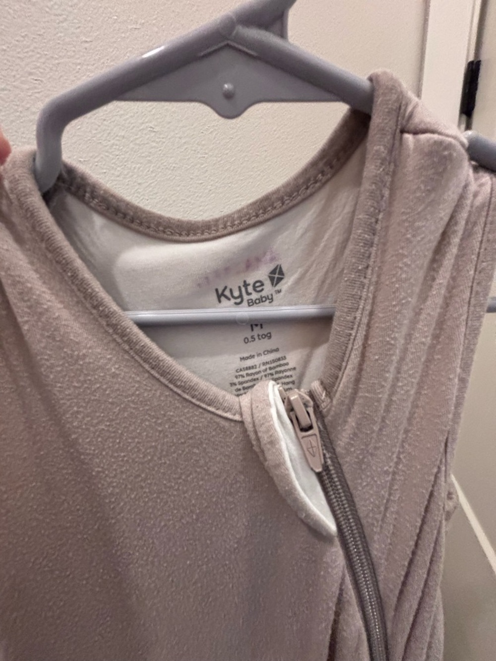 Kyte BABY Taupe/Beige Sleeveless Zipper Sleep Sack